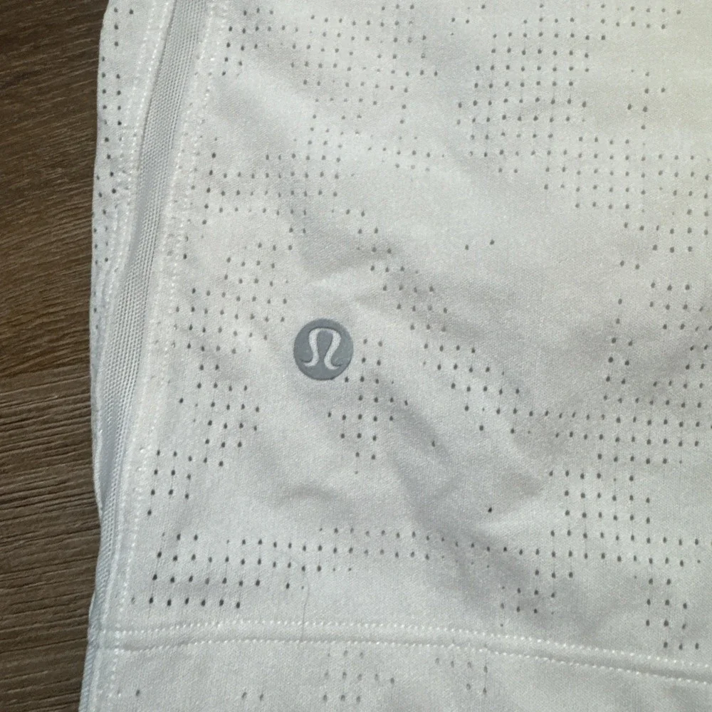 Lululemon‎ Mens SMALL Pace Breaker LINED Short 7" Jacquard Perforated BONE White - Picture 8 of 12